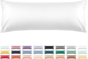 Warmstar Cotton Body Pillow Cover 1 Pack, 600 Thread Count Body Pillow case 20"x54", Long Body Pillow Case Cover Soft Breathable with Envelope Closure,White