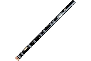 SUTILA Bamboo Clarinet Vertical Flute with Clear Line Chinese Handmade Musical Instrument (Black-C Key)