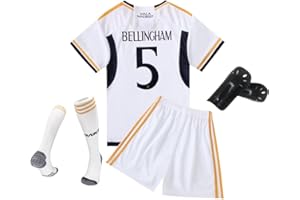 BIVIPO New Season Bellingham #5 Kids Soccer Jersey Kit Shorts Socks Set Youth Size,Football Uniform Set