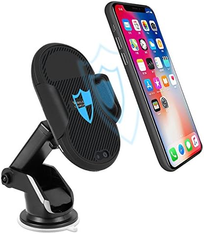 Rofa Beauty Automatic Wireless Charging Car Mount Infrared Induction Wirelss Car Charger, 10W for Samsung Galaxy S9/S8/S8 Plus, Note 8/5, 7.5W for Iphone X/8/8 Plus, 5W for All QIEnabled Phones,Black