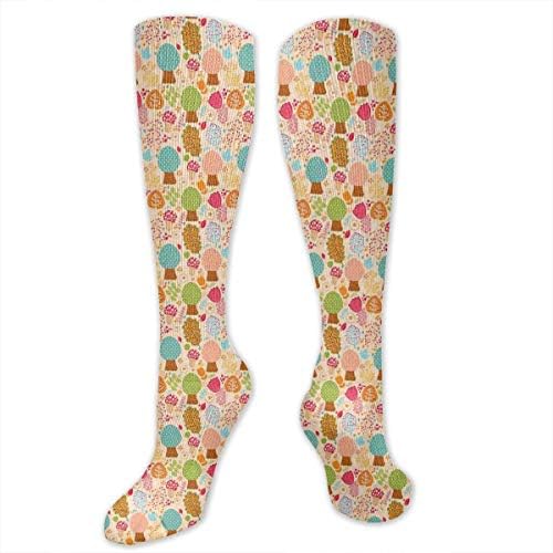 Personalized Compression Socks,Pineapple Figures Pattern Exotic Fruit In Digital Watercolor Illustration,Best Medical,for Running,Hiking,Varicose Veins,Circulation & Recovery
