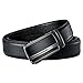 Men's Leather Ratchet Dress Belt with Automatic Buckle - Long 52