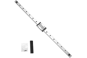 HOCPKOT 400mm MGN12 Linear Rail Guide with MGN12H Stainless Steel Black Carriage Block for DIY 3D Printer and Machines(Type H,400 mm)