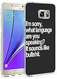 N5 Protective Cover Slim Fit Bumper Case for Samsung Galaxy Note 5 I'm Sorry What Language are You Speaking It Sounds Like BS