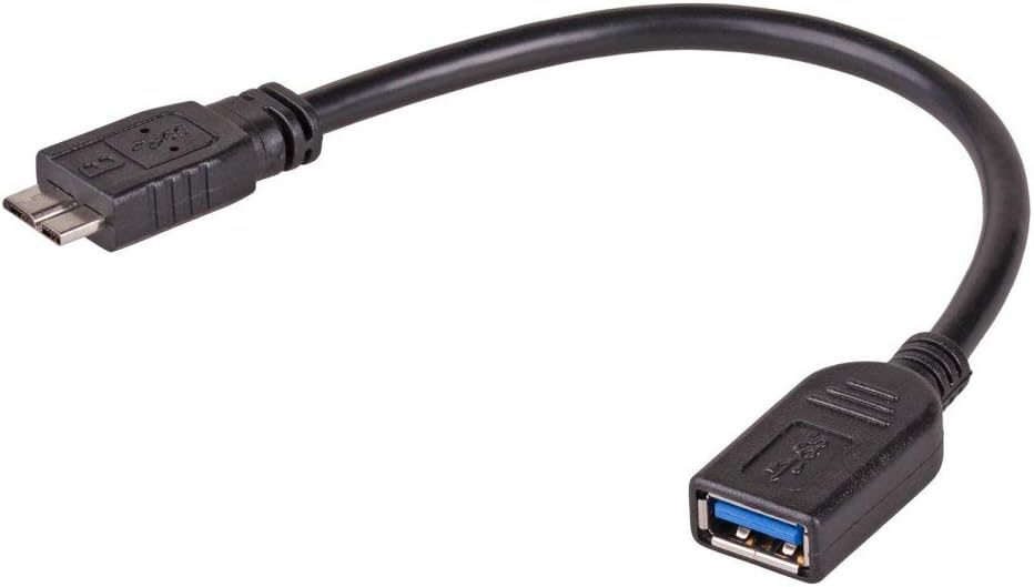 Akyga AK-AD-30 USB A 3.0 Female to Micro USB 3.0 Male OTG Adapter Cable 15 cm