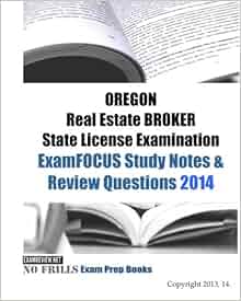 examination oregon license questions amazon isbn broker study notes estate state real review