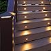 LED Stair Light- Charcoal Black, (4- pack), BKRISERLED4PKC