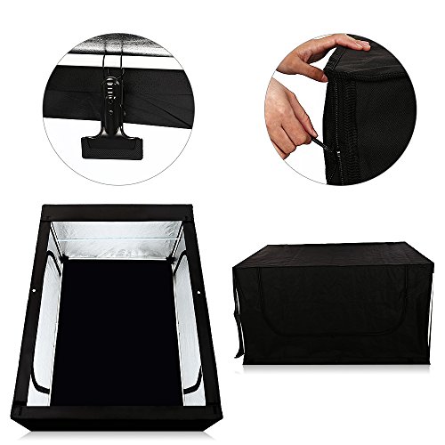 TRUMAGINE 47x39x78 inch Professional Photography LED Studio Large Lightbox Dimmable Photo Video Continuous Lighting Cube Shooting Tent Kit with 3 Colors Backdrops and Carrying Bag