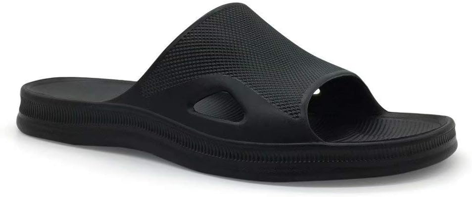 HEVA Shower Slippers Slide Sandals Mens Open Toe Bathroom Beach Indoor House Shoes
