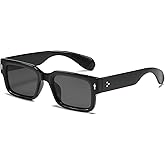 SUNBSR Classic Square Sunglasses for Women Men Trendy Thick Frame Rectangle Sun Glasses Chunky Black Shades