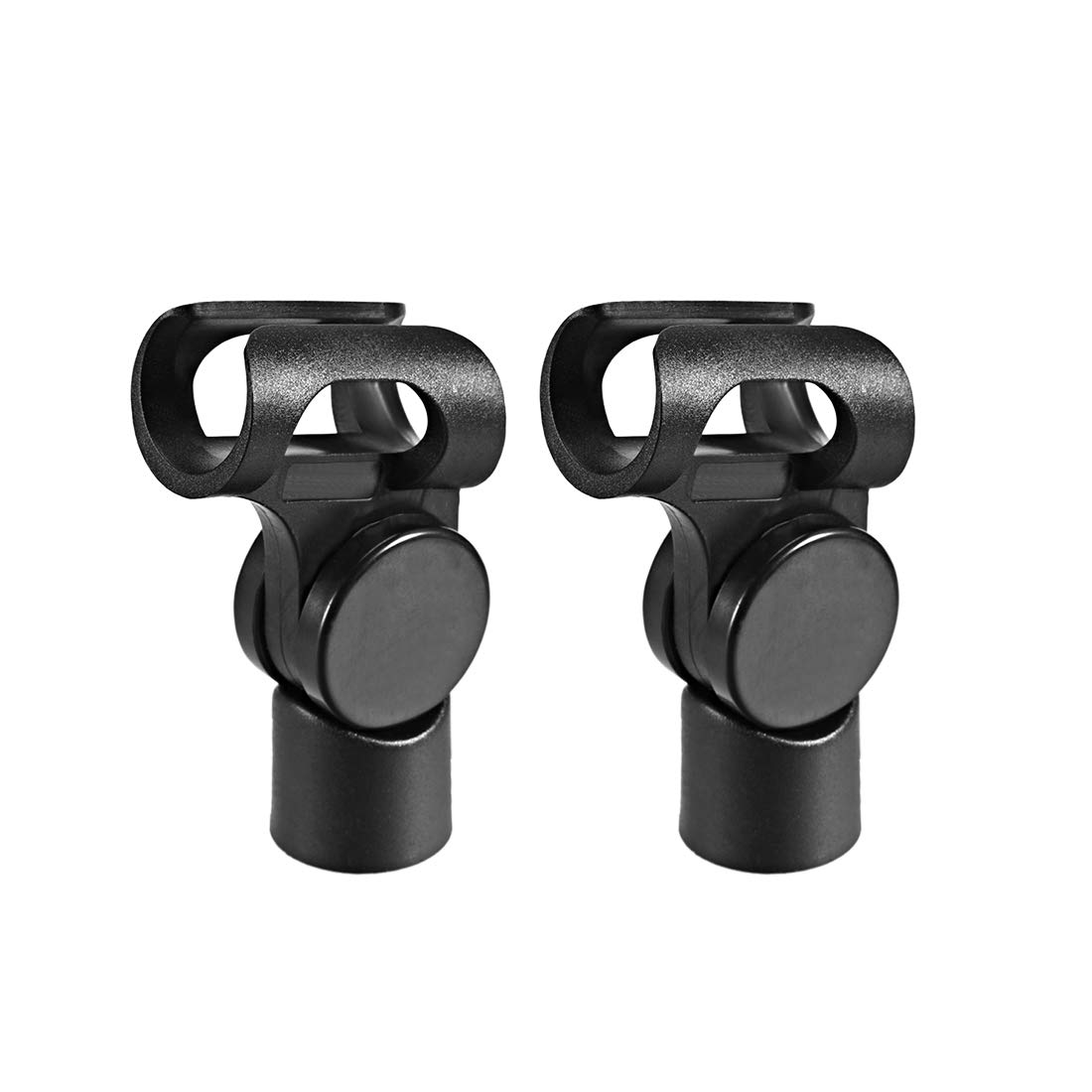 sourcing map 2Pcs Universal Microphone Mic Clip Holder for 17mm Mic Stand Handheld 15mm Thread Dia