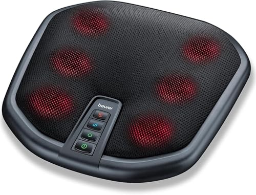 Beurer FM 70 Massaggiatore Shiatsu per Piedi e Schiena con Calore, 18 Testine, 3 Velocità Regolabili, Funzione Termica Commutabile, Tessuto Traspirante, Rivestimento Lavabile, Spegnimento Automatico