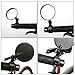 TAGVO Bike Mirror, Bicycle Cycling Rear View Safe Mirrors, Adjustable Rotatable Handlebars Mounted Plastic Convex Mirror for Mountain Road Bikes