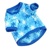 WXBUY Pet Dogs Fleece Fur Coat Clothes Puppy T-shirts Blue S