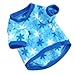 WXBUY Pet Dogs Fleece Fur Coat Clothes Puppy T-shirts Blue M