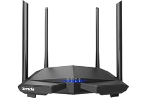 Tenda AC1200 Smart WiFi Router, High Speed Dual Band Wireless Internet Router with Smart APP, 4 x 100 Mbps Fast Ethernet Ports, Supports Guest WiFi, Access Point Mode, IPv6 and Parental Controls(AC6)