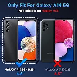 Huness for Samsung Galaxy A14 5G Case with Tempered