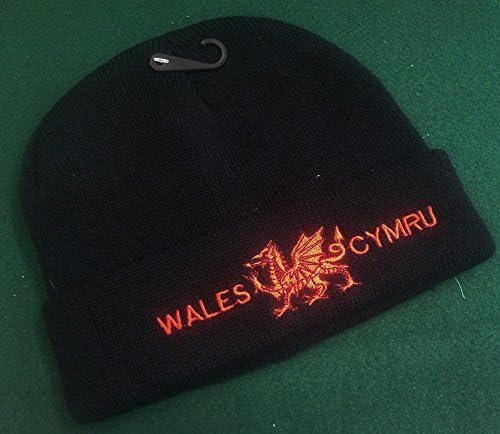 Wales Cymru Black Ski Hat [pnd] by welshsuperstore welsh gifts