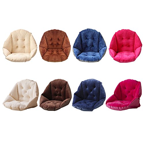 Foerteng Chair Seat Cushion Pads With Ties ,Thermal Seat Cushion Office Waist Support Computer Chair Integrated Pillow Cushion (Beige, With 4 concaves) - Thumbnail 3