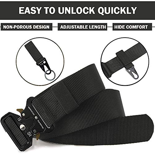 image for QINGYUN RONGQI Tactical Belt,Military Style Quick Release Belt,1.5