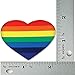 500 Love Rainbow Ribbon Stickers, Gay Pride 7 Colors Stripes Heart Shaped Roll Tape A AIFAMY