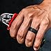 Saco Band Silicone Ring for Men Rubber Wedding Band - 1 Ring (Black, 11.5-12 (21.3mm))