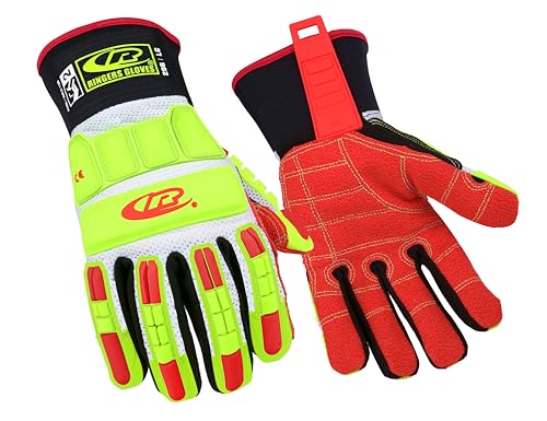 Ansell Ringers R298 Guantes de Trabajo de Seguridad, Protección Mecánica, Talla 10 (XL), Blanco (5 Pares)