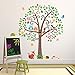 DECOWALL DA-1502N Large Scroll Tree and Animals Kids Wall Stickers Wall Decals Peel and Stick Removable Wall Stickers for Kids Nursery Bedroom Living Room décor