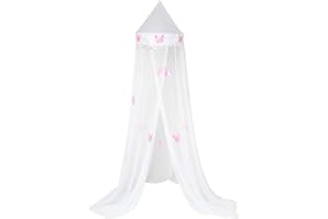 Butterfly Bed Canopy Mosquito NET Crib Twin Full Queen King (White)