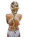 Women One Piece Swimsuit Deep V-Neck Pattern Swimwear Cross-Back High Cut Monokini Bathing Suits Pink L