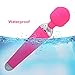Wand Massager Waterproof with 10 Powerful Multi Speed Strong Vibration Patterns, Rechargeable Magic Body Electric Handheld Massager for Muscle Aches and Sports Recovery (Pink)