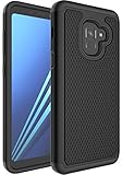 Galaxy A8 2018 Case, Ouba [Shockproof] Heavy Duty Drop Protection Hybrid Armor Defender Protective Case Cover for Samsung Galaxy A8 2018 - Black