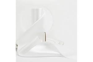 HUIHUANG White Satin Ribbon 4 inch Wide Double Faced Polyester Large Ribbon for Chair Sash Wedding Party Supplies Cake Decor Bows Making Flower Bouquet Sewing Crafts Gift Wrapping -10 Yards/Roll