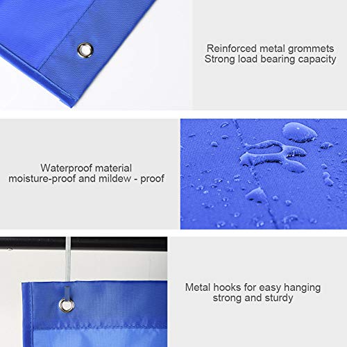 Premium Hanging File Folder Organizer, 5 Pockets, 2 Hangers Cascading Wall Organizer，Perfect for Home Organization, School Pocket Chart, Office Bill Filing. Wall or Over Door Mount (Blue-1Pack) - Thumbnail 5