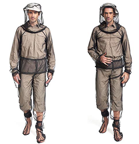 Shentesel Mosquito Insect Repellent Jacket Mesh Hooded Protective Suit for Fishing Camping - S/M - Thumbnail 2