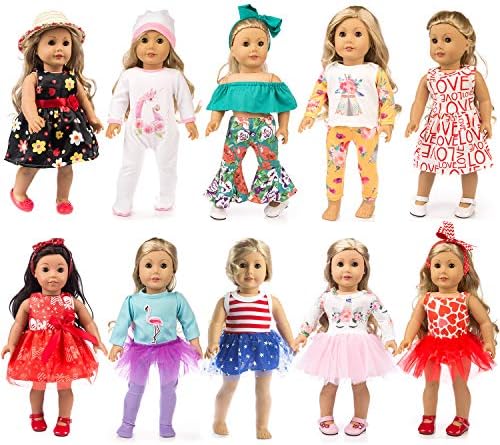 ZQDOLL 19 pcs Girl Doll Clothes Gift 