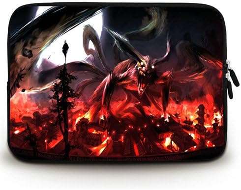 Anime Laptop Sleeve with Naruto(16) Patterns Waterproof Canvas Fabric 15 15.6 Inch Laptop Bag Case Cover(Twin Sides)