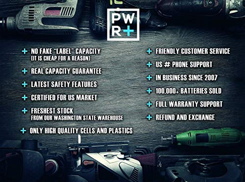 Pwr 2Ah Battery Replacement Compatible with Dewalt Dw9091