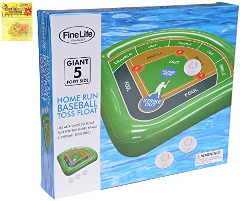 Extra Large Big Baseball Toss Swimming Pool Inflatable Game Toy Unique Fun Easter Basket Stuffer Summer Gift Idea for Adults Kids Teens Boys Girls with Silly Bands