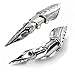 JOVIVI 2pcs Men's Silvery Armour Knuckle Full Finger Double Ring Punk Rock Gothic Cool