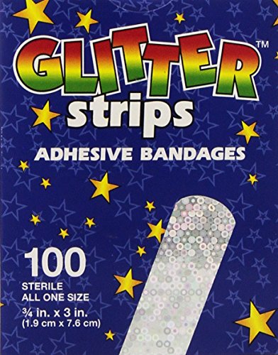 Sheer Strip ,3/4x3, Glitter Strips, Box/100