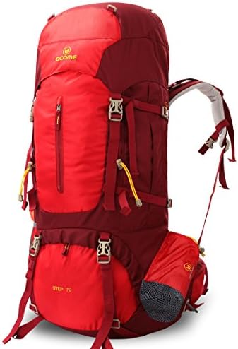 Acomeoutdoors Outdoor 70L Mountaineering Bag Waterproof Backpack Climbing Fishing Internal Frame Rucksack Hiking Camping Trekking Daypack Blue
