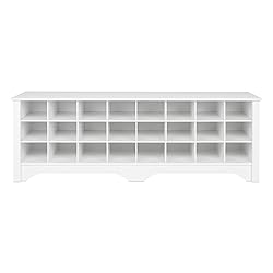 Prepac White Hall Bench with Storage and