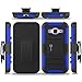 Galaxy J2 Holster Case (2016), CoverON [Explorer Series] Holster Hybrid Armor Belt Clip Hard Phone Cover For Samsung Galaxy J2 (2016) Holster Case - Blue / Black
