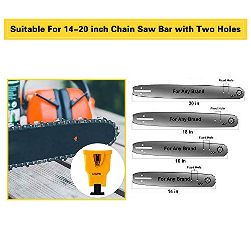MAXZONE Chainsaw Sharpener, Chainsaw Teeth Sharpener Fast Sharping Stone Grinder Tools Chain Saw Blade Sharpener Fit 14/16/18/20 Inch Two Holes Chain Saw Bar with Extra Whetstones - Thumbnail 3