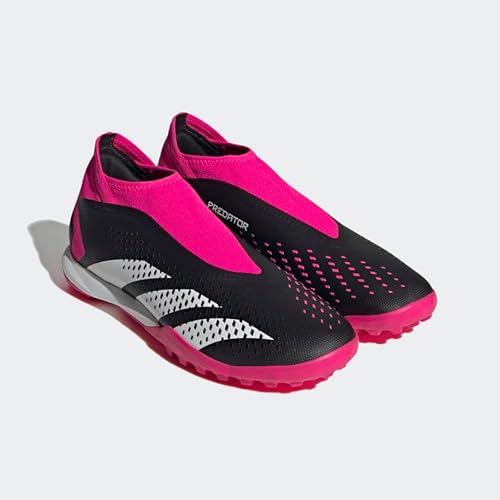 Adidas Unisex Predator Accuracy.3 Turf Soccer Shoe, Black/White/Team Shock  Pink (Laceless), 10 US Men in Saudi Arabia | Whizz Soccer