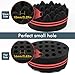 Parabirds Curl Twist Hair Sponge Big&Small Holes Brush Double-Sided Comb Brush Sponge for Afro Black Men Women (2PCSRed Round)