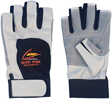 Sailing Gloves Short Finger Black/Grey (Medium)
