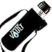 WaterVault Neoprene Bottle Holder, Adjustable Detachable Strap, Shoulder Sling & Hand Carrier - Black XL