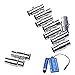 TEKEFT 12pcs Hot Sales Stainless Steel Magnetic Leather Cord End Clasp Integral Clasp with Locking Mechanism - Fit 3mm Leather Pleather Silk Satin Cord (20 pcs 4mm)